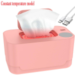 Baby Wipe Soojendi M&auml;rgr&auml;tikute dosaator Kodus/autos kasutamiseks Minilappide soojem Kaasaskantav USB-toitega 40-55&deg;C Reguleeritav temperatuur