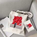 Hope on The Streeti kott, tr&uuml;kitud l&otilde;uendiga naiste vabaaja moodne &otilde;lakott, ARMY f&auml;nni kinkekott WHITE