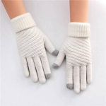 Talvised puuteekraaniga kindad soojad venivad kootud labakindad t&auml;iss&otilde;rmega naiste heegeldatud paksemad kindad One Size must