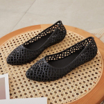 Suvised naiste plastikust želee sandaalid Lameda p&otilde;hjaga libisemisvastased t&ouml;&ouml;jalatsid &Otilde;&otilde;nesaukusega libisemisvastased rannajalatsid 36 must