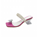 2024 Suve Keskmise Kontsaga Mood P&auml;rl Naiste Sussid Kingad Uued Lillega Varbavahepl&auml;tud Kleidi Sandaalid Naiste Boheemlaslik Vabaaja Naiste Slaidid 40 roheline