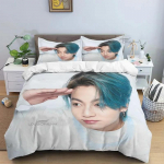 Korea populaarne meeslauljate grupp tekikomplekt, tekikott voodikomplekt tekk kate padjap&uuml;&uuml;r, king queen suuruses voodipesukomplekt EU single(135x200cm)