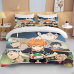 Uued 3D Haikyuu Voodipesukomplektid Multikakattega Tekikate Anime Tekikate Padjap&uuml;&uuml;rikomplektid T&auml;iskasvanute Laste Voodipesukomplektid Kodutekstiilid EU Twin 135x200cm