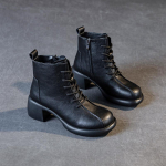 Pmwrun naiste saapad Lehmanahast k&uuml;ljet&otilde;mblukk N&ouml;&ouml;riga poolsaapad Platvorm Lamedad Naiste kingad 35 must