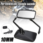 Universaalsed 10mm Mootorratta Tahavaatepeeglid K&uuml;ljepeeglid Honda Jaoks Yamaha Jaoks Kawasaki Street Sports Bike Chopper Cruiser CHINA gray