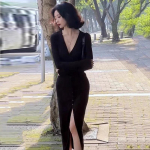 S&uuml;gis Pikkade Varrukatega Must Kootud Seksikas Kleit Naistele Mood V-kaelusega Slim Fit L&otilde;hik Elegantne Vabaaja Peokleidid Naised Talv Vintage Daamikleit 25995 One Size must