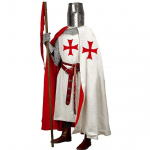 Meeste keskaegne keep ja templarituunika r&uuml;&uuml;tli Halloweeni kost&uuml;&uuml;m puuvillane kapuutsiga keep m&uuml;ts k&auml;sitsi valmistatud keskaegne kleit renessanss LAPR S-6XL M valge
