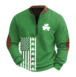 Meeste Retro Casual gradienttr&uuml;kiga kampsun XL