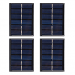 4tk 3V 0,3W pol&uuml;kristalliline r&auml;ni DIY ohutu p&auml;ikeseenergia laadimispaneel koos kaabliga 65x48mm