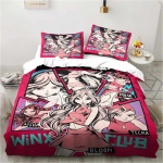 Winx Anime Kawaii Voodipesukomplekt Tekikoti komplekt Kerge pehme tekikott Dekoratiivne voodipesu teismelistele poistele t&uuml;drukutele Kingitus Suur 135X200cm-2pcs