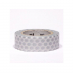 Masking tape &agrave; pois - Argent&eacute; - 1,5 cm x 7 m