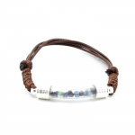 Pierres et Min&eacute;raux. Bracelet Saphir brut. Couleur marron.