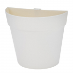 Seinale paigaldatav poolringikujuline plastist lillepott taimede istutuskonteiner sise- ja v&auml;listingimustesse r&otilde;du aia dekoratsiooniks beež