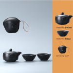 Ru Ahju Reisi Tee Komplekt 1 Teekann 2 Tassi Komplekt V&auml;ljas Kongfu Tee Infuser Kaasaskantav Gaiwan Keraamiline Teekann Kontori Teetseremoonia