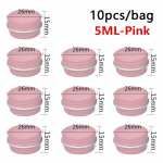10 tk alumiiniumist plekkpurgi konteinerkarp kreempalsamile k&uuml;&uuml;nek&uuml;&uuml;nlale, kosmeetika, t&uuml;hi 5 ml/10 ml/15 ml &uuml;mmargune 10pcs