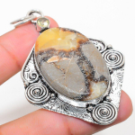 Septerian Stone, Citrine 925 Sterling Silver Jewelry Pendant 2.84 o5d13