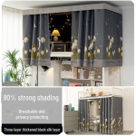 Pimendav voodikardin &uuml;lemisele narile &ndash; paks ja tugev, printsessi stiilis alumisele narile/lauale, ideaalne naiste &uuml;hiselamutesse 1.2m Height [Front Panel]