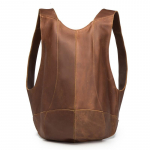 Meeste retro tumepruun Crazy Horse nahast seljakott - Kolledži stiil &uuml;li&otilde;pilastele Yellow Brown - Adjustable Straps