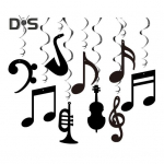 Noot Rippuvad keerised kaunistused Foolium keerise v&auml;ljal&otilde;ige Spiraalne laekaunistus muusikateemaliseks peoks Pulma Beebi du&scaron;&scaron; S&uuml;nnip&auml;evatarbed 18pcs