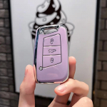 Uus TPU Smart 3 nupuga auto v&otilde;tme&uuml;mbrise kattekott VW Volkseagen Passat B8 Magotan jaoks Skoda Superb A7 Kodiaq Seat Shell Fobi jaoks lilla