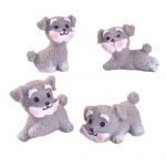 4 tk k&auml;&auml;bus kutsikakujukesed mini&scaron;nautseri kaunistus auto armatuurlaua kujundusega vaigust koerakuju Fairy Garden Bonsai kontorilauale 4pcs