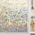 90x200Cm 3D Vikerkaareefektiga Aknakile Vitraaž Vin&uuml;&uuml;l Isekleepuv Kile Staatiline Kinnituv Aknakleebis Soojuskontroll Anti UV 55x200 cm