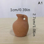 Minikeraamiline vaas Artefaktide kollektsioon Simulatsioon Vaasi kaunistused Klassikaline kingituseks Kodukaunistuseks K&auml;&auml;bus m&auml;nguasi Miniatuurne vaasi mudel 1*2.7cm