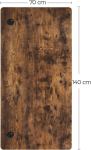 Lauaplaat siledate servadega, melamiinkate, MDF, 140 x 70 x 1,8 cm, pruun