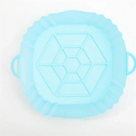 1 tk Air Fryer Ahju k&uuml;psetusplaat Silikoonist plaat Praetud Kana pitsamatt &Otilde;livaba Silikoonpannil &Otilde;hkfrit&uuml;&uuml;ri tarvikud helesinine v&auml;rv