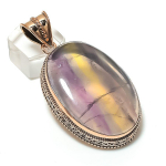 Fluorite Handmade Copper Jewelry Pendant 2.44 v7w84