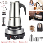 Kaasaskantav espresso kohvimasin Moka pott terasest elektripliit kohvipruuli veekeetja large