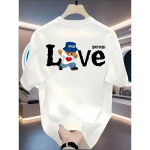 Uus Suvine Meeste Mood T-s&auml;rk Isiksus Armastus Tr&uuml;kitud Meeste T-s&auml;rk Top XS must