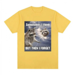 Funny Raccoon Opossum Graphic T-s&auml;rgid Unisex Retro Fashion l&uuml;hikeste varrukatega T-s&auml;rk Unisex Casual Oversize Ts&auml;rk T&auml;navar&otilde;ivad Unisex L