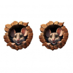 2 tk 3D koomiksihiire kassi seinakleebised Isekleepuvad eemaldatavad veekindlad kvaliteetsed PVC materjalid kulumiskindlad kleebis A