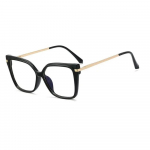 Stiilsed prillid miinus l&uuml;hin&auml;gelikkus Prillid Naised Leopard &Uuml;lem&otilde;&otilde;dulised Ruudukujulised Prilliraamid Metall Arvuti Sinise Valguse Vastased Prillid 0~-6. myopia-50