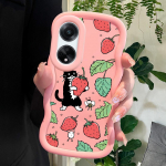 V&auml;rvitud muster Big Wave Edge pehme silikoon materjal Macaron telefoni &uuml;mbris p&otilde;rutuskindel kaitsev kummist &uuml;mbris OPPO Reno Realme jaoks OPPO Reno5 5G roosa