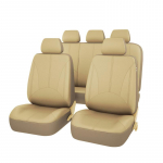 2/4/9PCS Luksuslikud PU-nahast auto universaalsed autoistmekatted sisetarvikud t&auml;iskomplekt mustad autoistmepadjakatted auto istmekaitse katted 2PCS beež