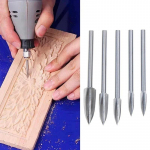 5 pcs/set Wood Carving Set Carving Knife Tools Wood Carving Milling Cutter Set Woodworking Hand Tools Handmade Craft Parts LS A