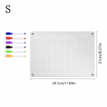 L&auml;bipaistev akr&uuml;&uuml;list k&uuml;lmkapimagnetiga kleebis Kalendri tahvli planeerija Igap&auml;evane igan&auml;dalane igakuine ajakava kuiv kustutamise tahvel kodukooli kontorisse S