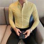 Meeste kevadised kvaliteetsed pikkade varrukatega s&auml;rgid s&uuml;gisene Slim Fit &uuml;hev&auml;rviline &auml;rikleit s&auml;rk Meeste br&auml;ndi r&otilde;ivad 2XL