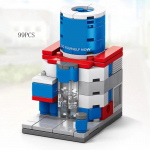 Minipood Turg T&auml;navavaate komplektid Mudel ehitusplokid Hamburger Restoran Jaepood Loominguline arhitektuur S&otilde;ber T&uuml;druk Linn