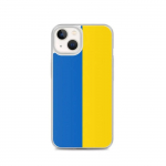 Coque iPhone - PIXELFORMA - iPhone 13 - Silikoonist supp - Drapeau de l'Ukraine - Design l&eacute;ger