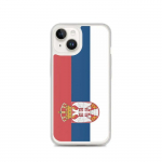 Coque pour iPhone - PIXELFORMA - iPhone 14 - Drapeau de la Serbie - Silikoonist supp - Design l&eacute;ger