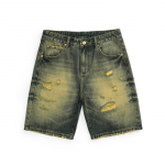 Suvi Uus Retro Vana Rebenenud Denim L&uuml;hikesed P&uuml;ksid Meeste Lahtised Sirge L&otilde;ikega Viiepunktilised P&uuml;ksid 28
