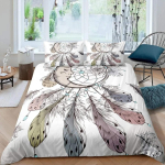Unen&otilde;udja Voodipesukomplekt Boho Mandala Tekikate &Uuml;heinimese Kuninga, Eksootiline H&otilde;imufleegiga Tekikate T&auml;htedega Taevas Galaktika Tekikate 140x200cm 3pcs