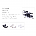 20 tk/pakk Isekleepuv traadist organiseerimisjoon kaabliklamber pannal plastklambrid lipsud fikseerija kinnitus white-20pcs