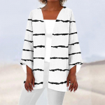 Naiste vabaaja mood retrotr&uuml;kiga kerge keskmise pikkusega jakkkardigan XXL