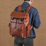 Retro esimese kihi lehmanahast seljakott k&auml;sitsi poleeritud ehtsast nahast vabaaja suure mahutavusega reisiseljakott k&ouml;&ouml;giviljapargitud nahast s&uuml;learvutikott