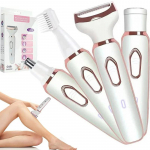 4 in 1 Electric Hair Removal Device Painless Epilator For Face Nose Legs and Underarm Bikini Trimmer for Women Wet & Dry