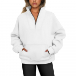 Half Zip Kangaroo Pocket Drop Shoulder dressipluus S